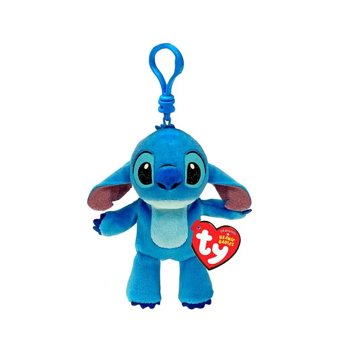 TY Disney Stitch Beanie Boos Clip, Schlüsselanhänger, ca. 10 cm, für Kinder ab 3 Jahren