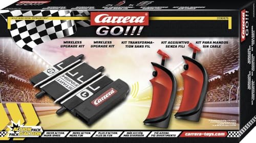 Carrera GO!!! Wireless Upgrade Kit 20061676, Kabellose Handregler mit Wireless Anschlussschiene für GO!!! Rennbahnen, verbesserter Komfort & Bewegungsfreiheit