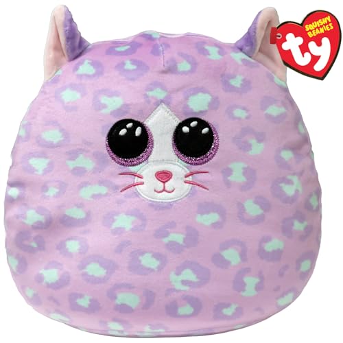 Ty Cassidy Cat Squish a Boo 14 Inches - Kuscheliger Squishy Beanie in Großformat für Kinder, Baby Soft Plush Toys - Sammlerstücke, Kuscheliges Teddybär Plüschtier