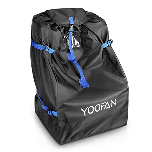 YOOFAN Transporttasche für Kindersitz, Robuste Reisetasche für Autositz, Wasserdicht und Staubdicht, Verstellbare Seitengurte, Rucksackdesign