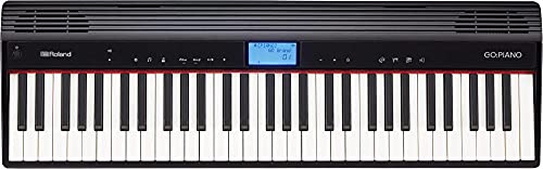 Roland Go:Piano 61 Tasten, Keyboard in Schwarz mit 128 Stimmen Polyphonie, Bluetooth Audio/MIDI, Metronom und Aufnahme-Funktion