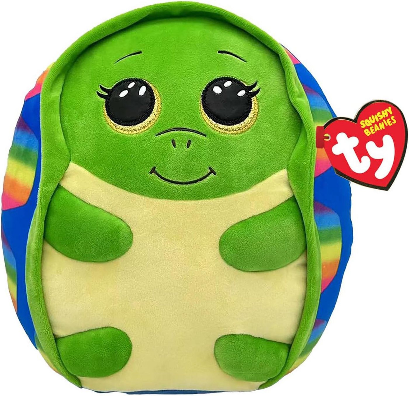 Ty® Plüschfigur Ty 39361 - Shruggie Turtle - Squishy Beanies - 35cm (14) - Bunte weiche Schildkröte