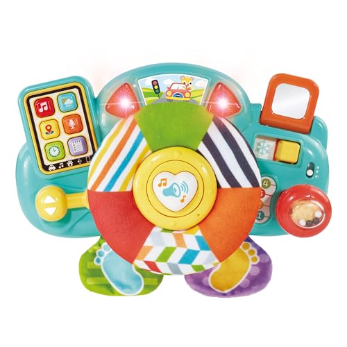 Vtech® Lernspielzeug Babys Lernlenkrad, buntes Spielzeuglenkrad mit Geräuschen, Tasten und beweglichen Elementen