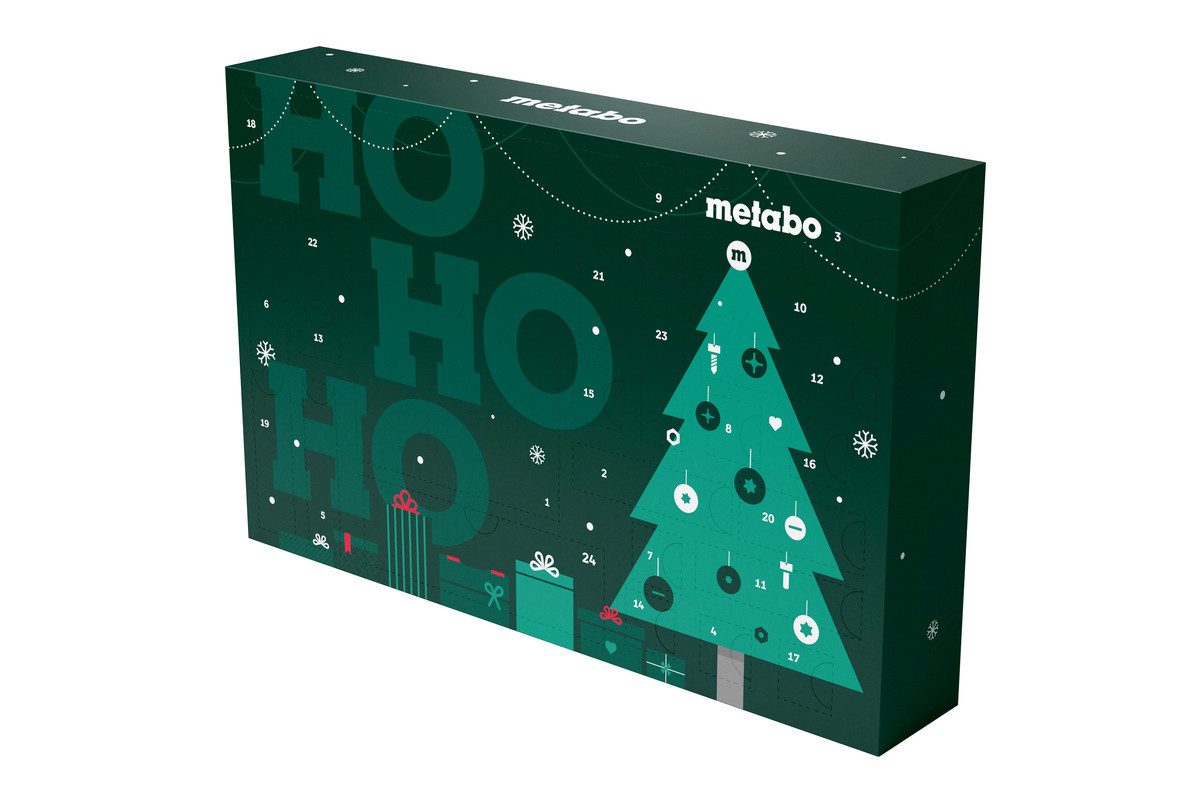 metabo Adventskalender Metabo Adventskalender Zubehör, 626693000 - Hochwertiges Werkzeug-Mix in S2 Stahlqualität, ideal zur Vorweihnachtszeit, rot