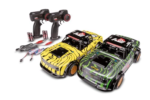 Carson 500404297 1:12 Race Rival Combo 2,4GHz 100% RTR - Ferngesteuertes Auto, RC Auto, RC Kombo Set, RC Spielzeug, Ferngesteuertes Auto, RC Racer - Rennspaß für Zuhause, bis zu 40 Minuten Fahrzeit, LED-Beleuchtung, hochwertige Karosserie, Original Carson Qualität