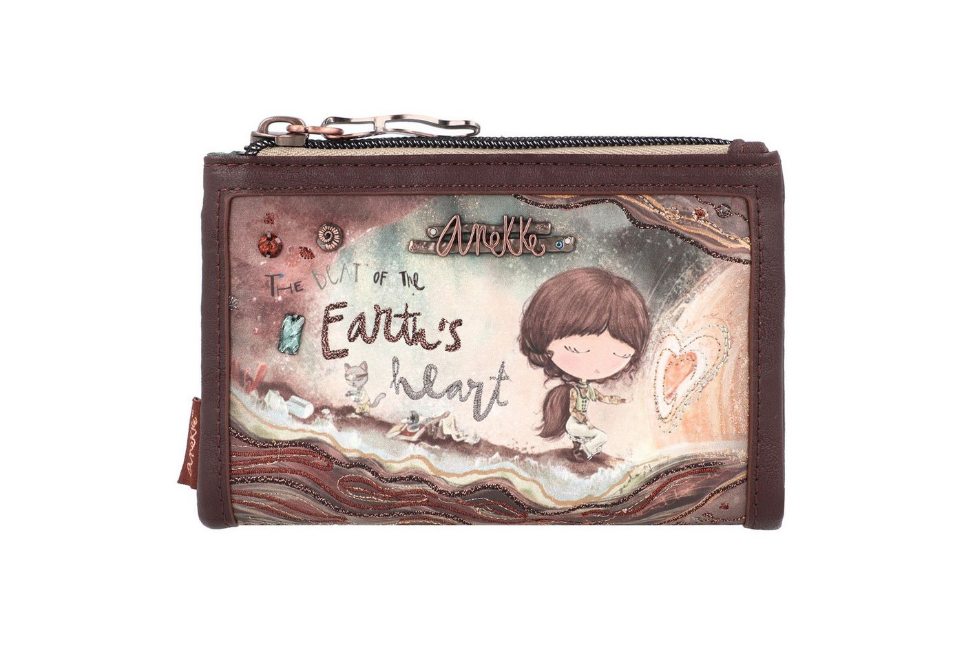 Anekke Geldbörse Core, Polyurethan, RFID-Schutz, Damen, braun