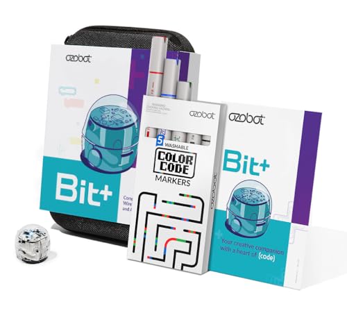 Ozobot Bit+, Entry Kit mit interaktivem Roboter, programmierbar über OzoBlockly, für Kinder ab 6 Jahren, erkennt 25 Farbcodes