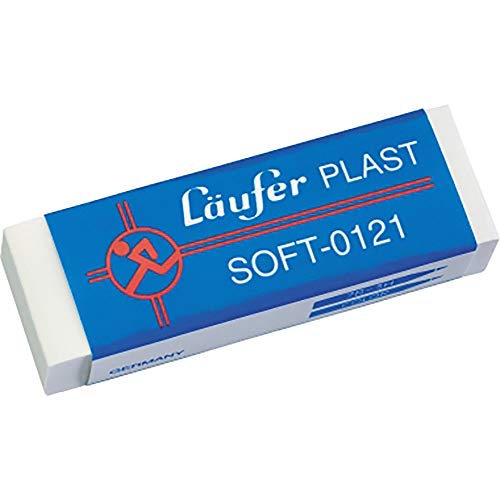 Läufer 00121 Plast Soft 0121 Radierer, weicher Radiergummi aus Kunststoff, für Bleistifte und Buntstifte, weiß - Preisvergleich