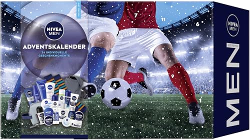 NIVEA MEN Adventskalender 2025, 24 Türchen mit Pflegeprodukten von NIVEA und Labello für Männer