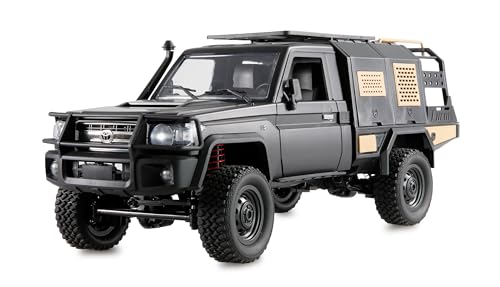 Amewi Toyota Land Cruiser Crawler 4WD 1:12 RTR, ferngesteuertes RC Fahrzeug mit metallischem Chassis und LED-Beleuchtung