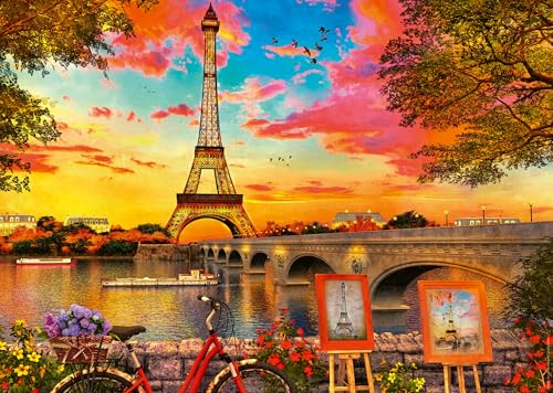Ravensburger Puzzle 12000461 - Paris und die Seine - 1000 Teile Puzzle für Erwachsene und Kinder ab 14 Jahren, Stadt-Puzzle Paris, Earthy Brown, Qualitätsmerkmale: handgefertigte Stanzmesser, passgenaue Puzzleteile, reflexfreies Puzzlebild, knickstabile Puzzleteile, hergestellt aus recycelter Pappe