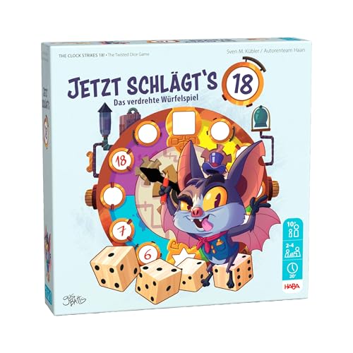 HABA Jetzt schlägt’s 18! – Verrücktes Würfelspiel mit variierenden Spielblättern, Familienfreundlich ab 10 Jahren