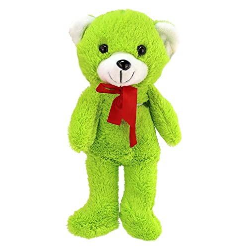 BEMIRO Grüner Teddy mit roter Schleife - ca. 32 cm - Preisvergleich