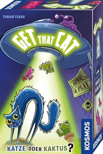 KOSMOS Get That Cat, Kartenspiel für 2-6 Personen, lustiges Reisespiel ab 7 Jahren in praktischer Magnetschachtel