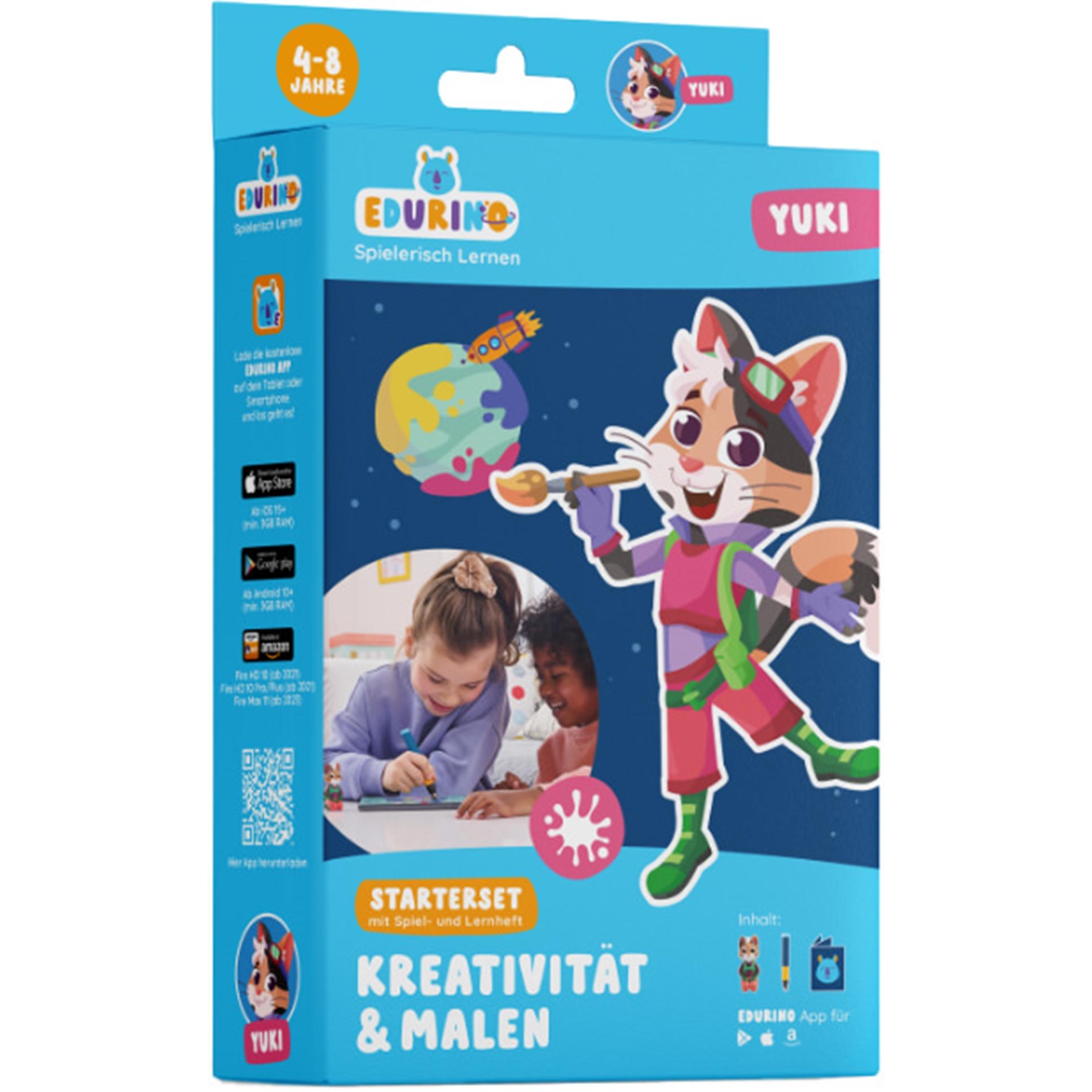Edurino Starterset Yuki, digitales Lernspiel ab 4 Jahren, inklusive haptischer Figur und Eingabestift