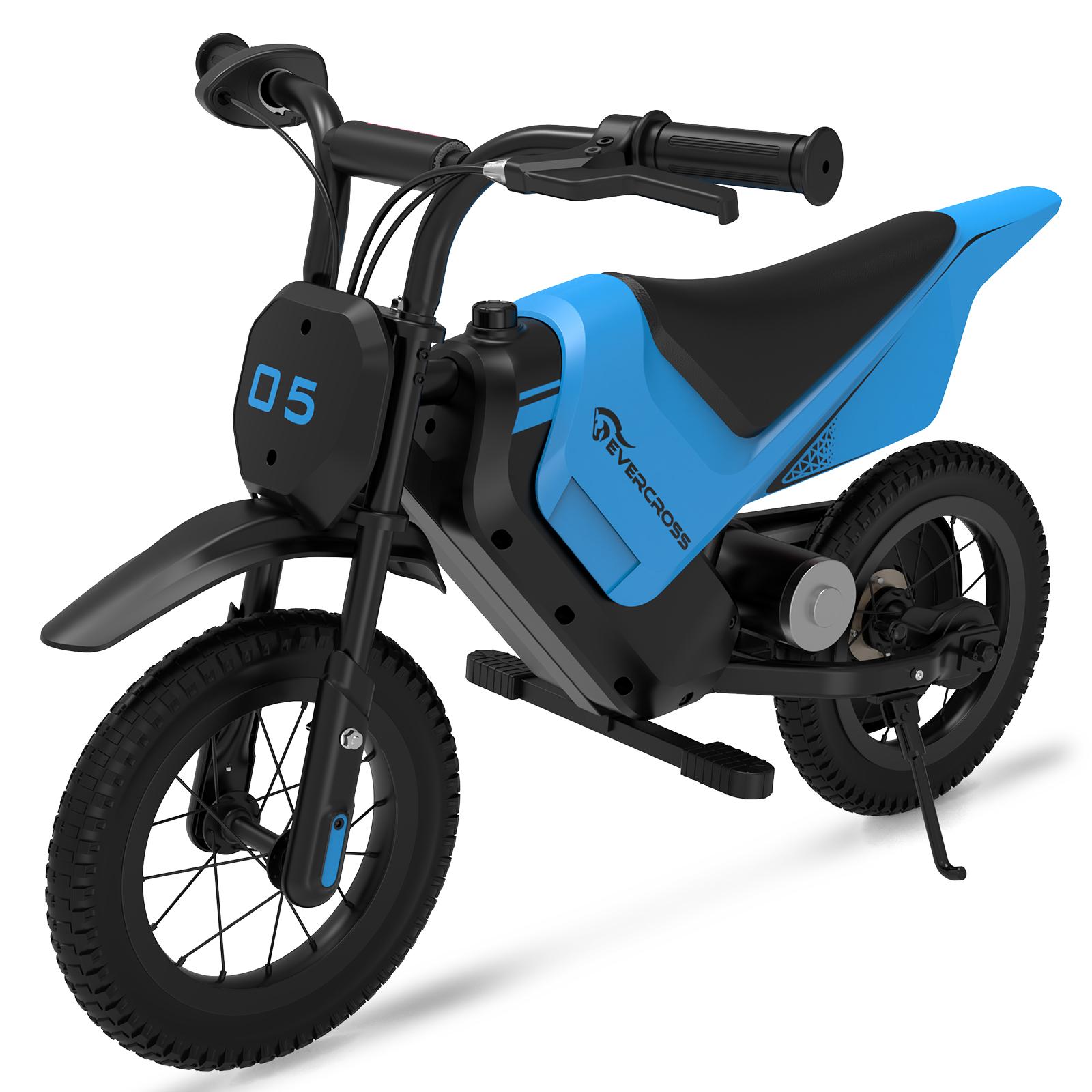 EVERCROSS TECH EV05M Elektromotorrad für Kinder, Elektro Motocross mit 150 Watt Motor, 8/16 km/h Geschwindigkeit und 10 km Reichweite