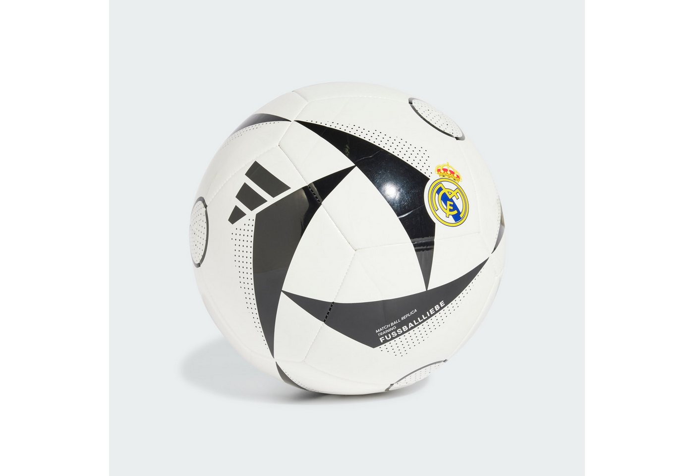 adidas Performance Fußball REAL MADRID HOME CLUB BALL, in den Heimfarben von Real Madrid, maschinengenäht mit robuster TPU-Oberfläche und Butyl-Blase