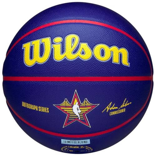 Wilson NBA Team Autographe Basketball, offizieller Spielball mit Spielerunterschriften und authentischem Design