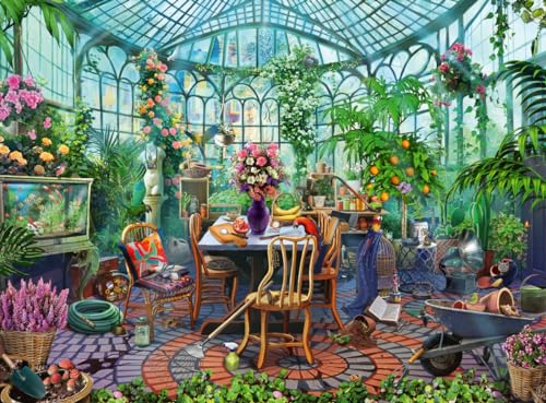 Ravensburger Greenhouse Mornings 500 Teile Puzzle für Erwachsene, handwerkliches Werkzeug mit perfekter Passform, Made in Germany