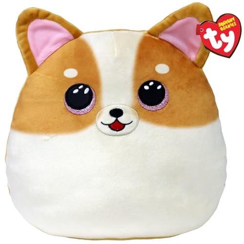 TY Tanner Hund Squish a Boo 14 Zoll - Kuscheltier für Kinder, superweich - Sammelbare Stoffteddy in lebendiger Auswahl der Beanie Boo Charaktere, blau