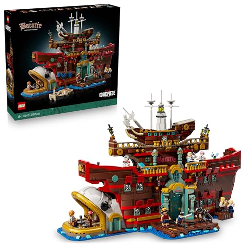 LEGO ONE Piece - Das Baratie schwimmende Restaurant - Modell mit detailliertem Innenraum & 10 Minifiguren, inkl. Ruffy, Nami & Sanji - Spielzeug für Erwachsene - 75640