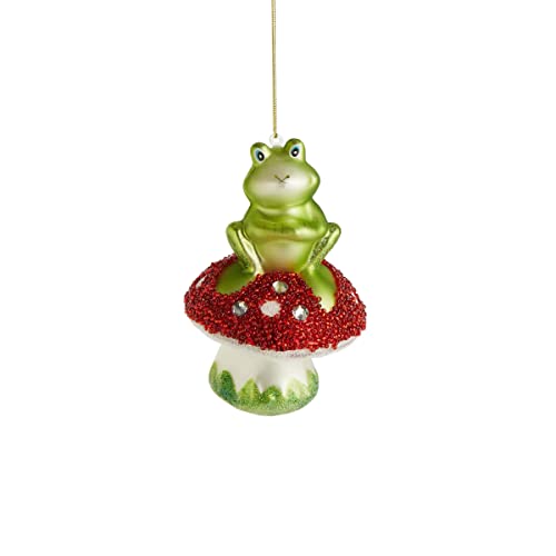 BUTLERS Weihnachtskugel Frosch auf Pilz (1 Stück) handbemalte