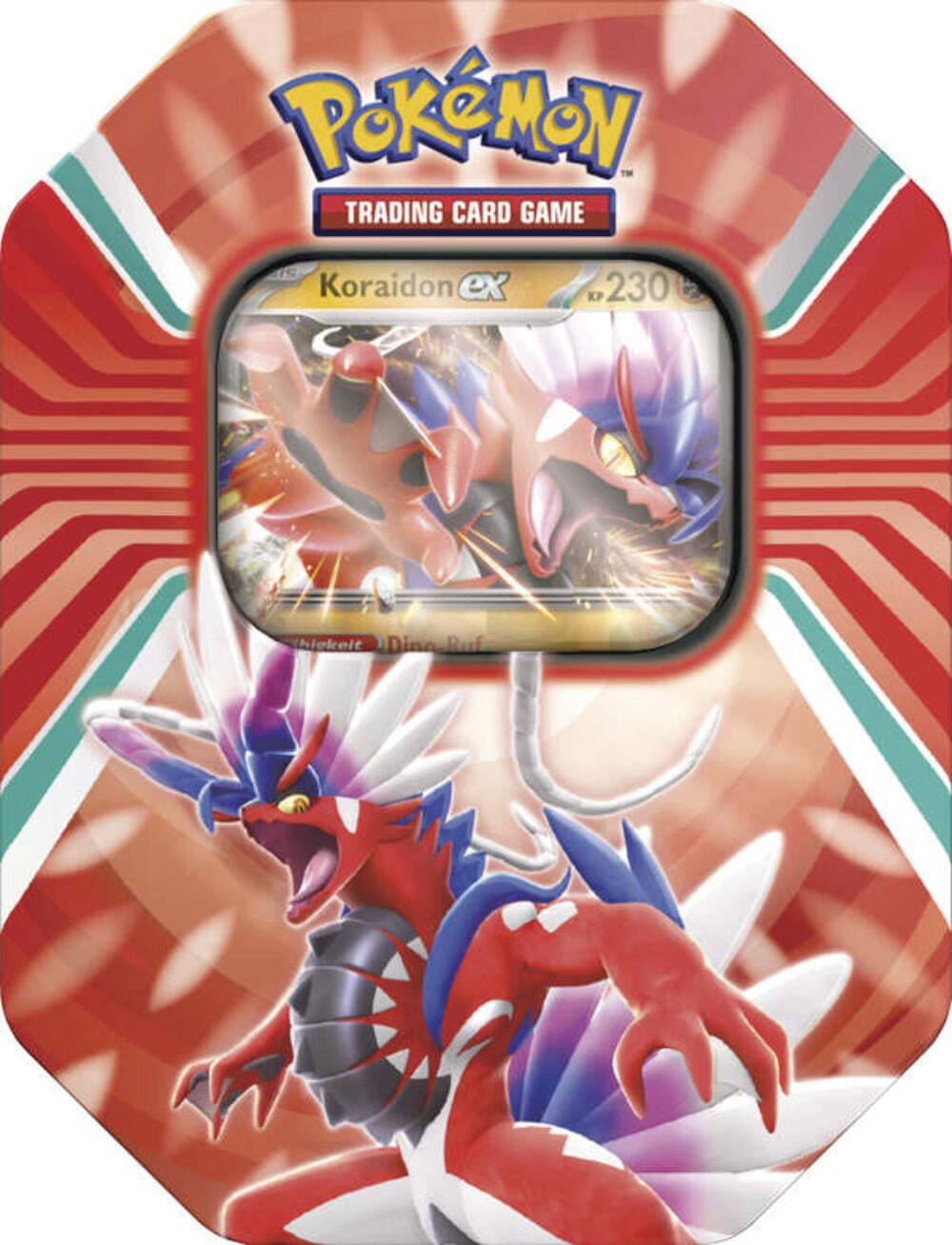 The Pokemon Company Pokemon Slashing Legends EX Tin Box, Sammelkarten mit Zacian oder Koraidon (1 Stück, zufällige Auswahl)