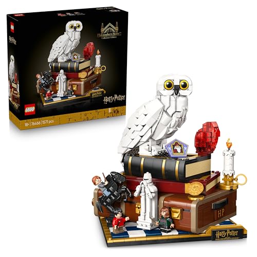 LEGO Harry Potter Stein der Weisen Sammleredition, Modellbau-Set mit Hedwig Eulenfigur und 3 Minifiguren, kreatives Geschenk für Erwachsene - 76466