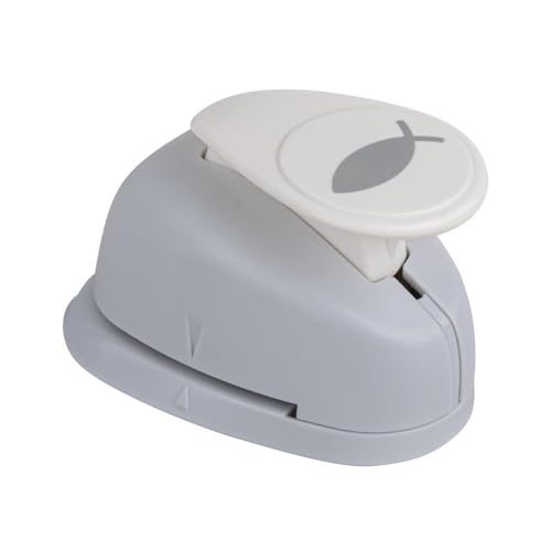 Rayher Hobby 69036000 Motivstanzer Fisch, ø 2,54 cm- 1 Zoll, geeignet für Papier/Karton bis zu 200g/m²