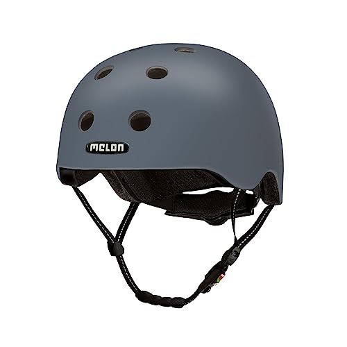 Melon Fahrradhelm »Chicago« für Damen, Herren und Kinder | Leichter & sicherer urbaner Cityhelm mit Magnetverschluss in Dunkelgrau | Größe M-L (52-58 cm)