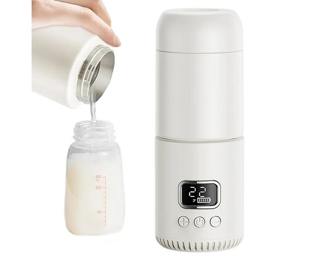 Welikera Baby Flaschenwärmer, 350ml, 10000mAh Akku, 8 Min Schnellaufheizung, präzise Temperaturregelung 37-55°C, 12 Stunden Warmhaltefunktion