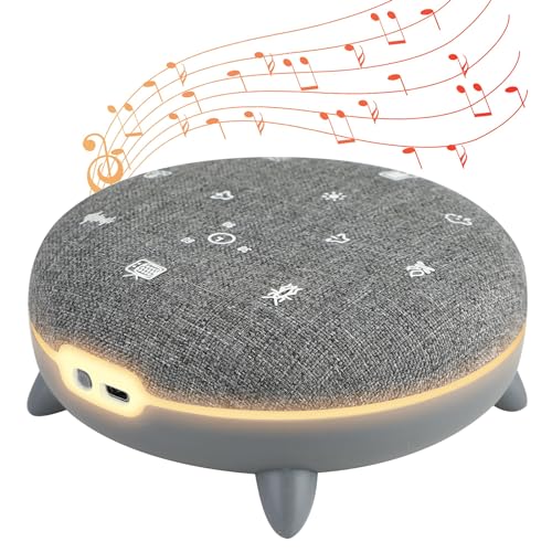 TERRAILLON Zen Box, Entspannungshilfe mit 7 beruhigenden Sounds, Bluetooth-Musikstreaming, 8 Lichteinstellungen, weiß, USB-C