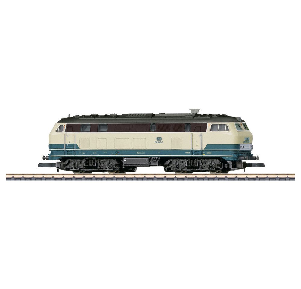 Märklin Diesellokomotive Märklin 88808 Z Diesellok BR 218 446-3 der DB, Einmalige Sonderserie, Glockenankermotor, ozeanblau/elfenbein