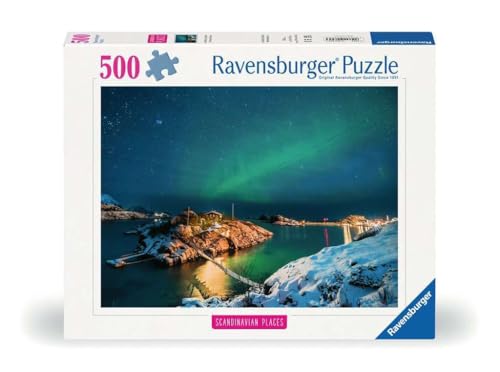 Ravensburger Puzzle 12000845 - Scandinavian Places, Nordlichter in Tromsø, Norwegen - 500 Teile Puzzle für Erwachsene und Kinder ab 12 Jahren, Norwegen-Motiv