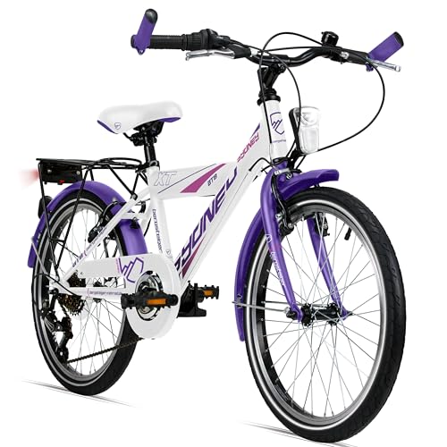 Bergsteiger Sydney 20, 24 Zoll Kinderfahrrad, 6 Gang-Schaltung, Dynamo-Licht, geeignet für 6-9 Jahre, StVZO, modernes Design