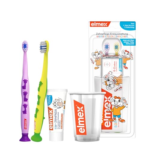 Elmex Baby Zahnpflege-Erstausstattung, hochwertiges Set für Kinder von 0-2 Jahren zur Zahnreinigung, 1 St.
