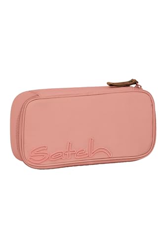 Satch Schlamperbox extra groß, Federmäppchen mit Trennfach, Reißverschlussfach, Stiftehalter und Sichtfenster für Stundenplan, Nordic Coral - Korall