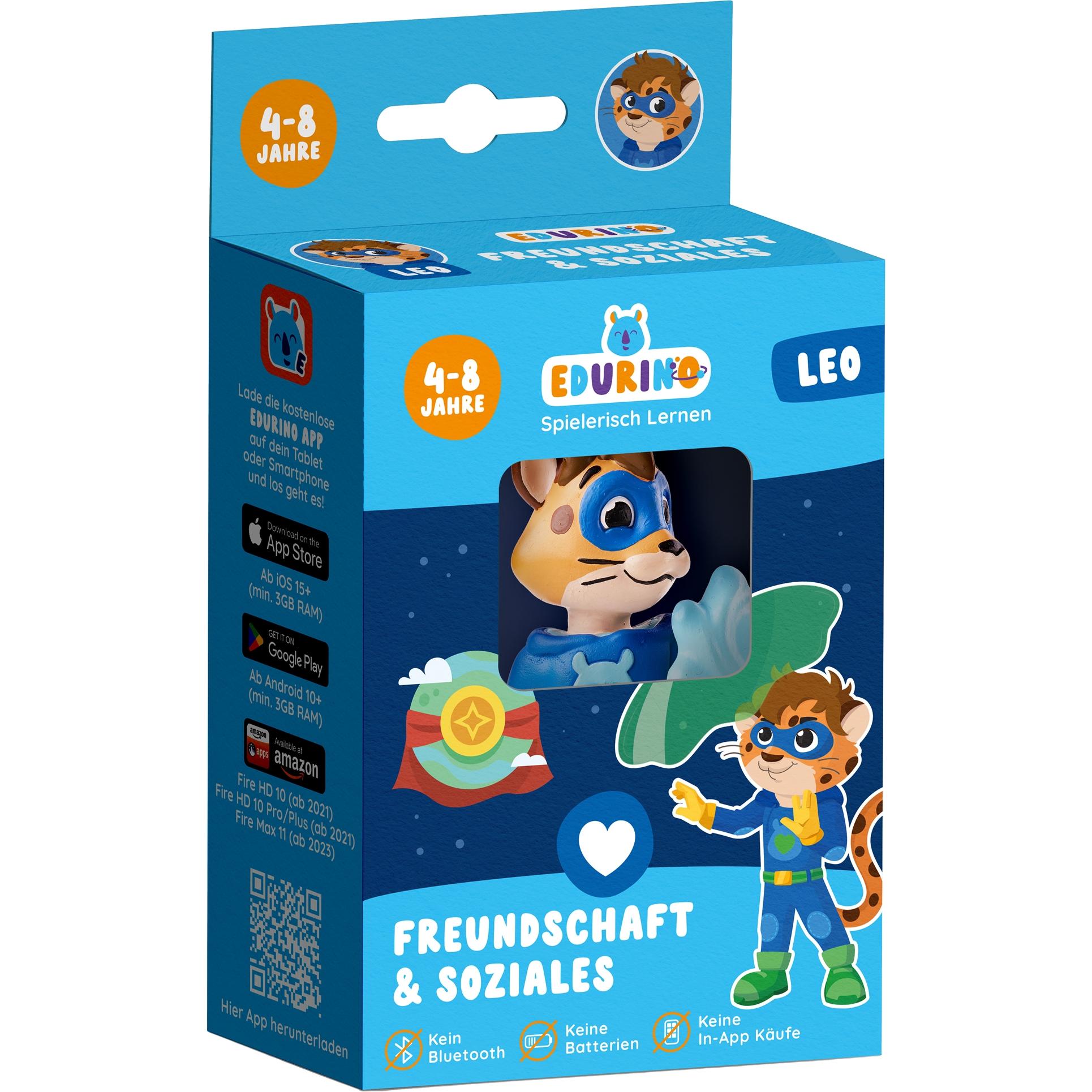 Bersinger Max Edurino Figur Hero Leo, Lernfigur zur Förderung des Gefühlwortschatzes, kompatibel mit Edurino Eingabestift (separat erhältlich)