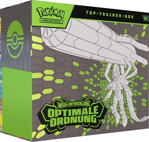 Pokémon PKM ME03 Top-Trainer-Box, Sammelkartenspiel mit 9 Boosterpacks, 1 holografischer Vollbild-Promokarte und 40 Energiekarten