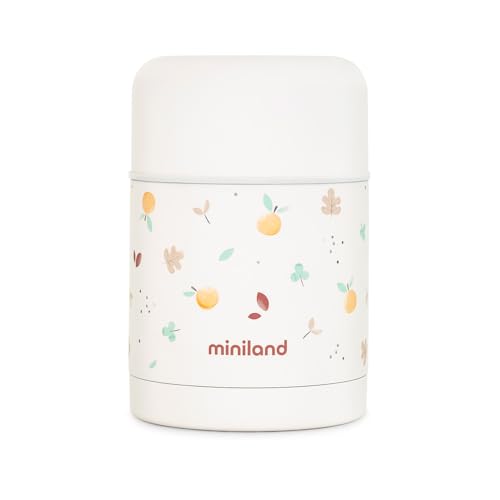 Miniland Food Thermy Valencia, Babynahrungsbehälter aus Edelstahl, 600 ml, hält Speisen bis zu 24 Stunden temperaturkonstant