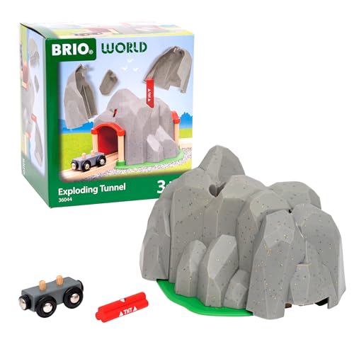 Ravensburger BRIO World - 36044 Tunnel mit Sprengfunktion, Holz- und Kunststoffspielzeug für Kinder ab 3 Jahren