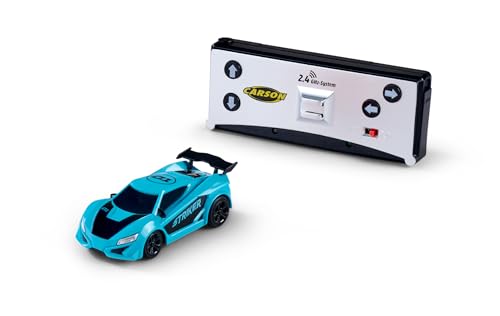 Carson 500404274 1:60 Nano Racer Striker 2.4GHz türkis - Ferngesteuertes Auto, RC Fahrzeug, Fahrzeit 20 min, Reichweite 30m, RC Auto für Kinder