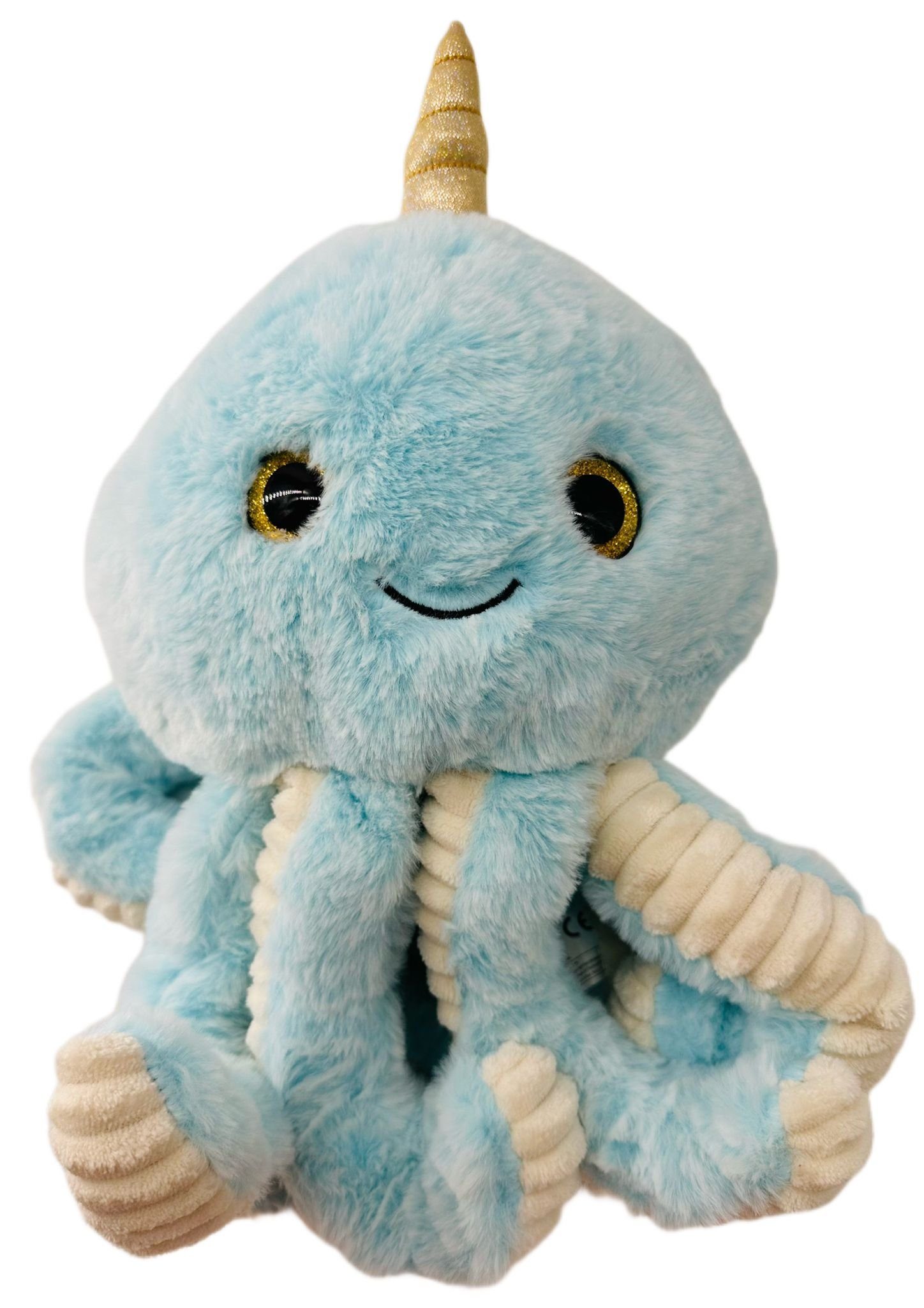 soma Kuscheltier Krake Plüsch Spielzeug Octopus Kuscheltier Cartoon Oktopus Blau 34 cm, Super weicher Plüsch Stofftier für Kinder