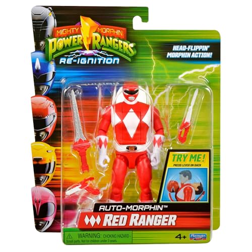 Playmates Mighty Morphin Power Rangers RED Ranger Auto-Morphin Action ...