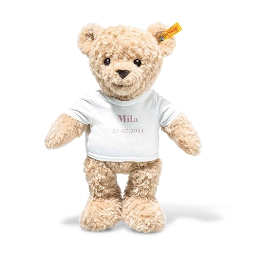 Steiff Kuscheltier Teddybär zur Geburt, Plüschtier 32 cm, Beige, inkl. personalisierter Karte