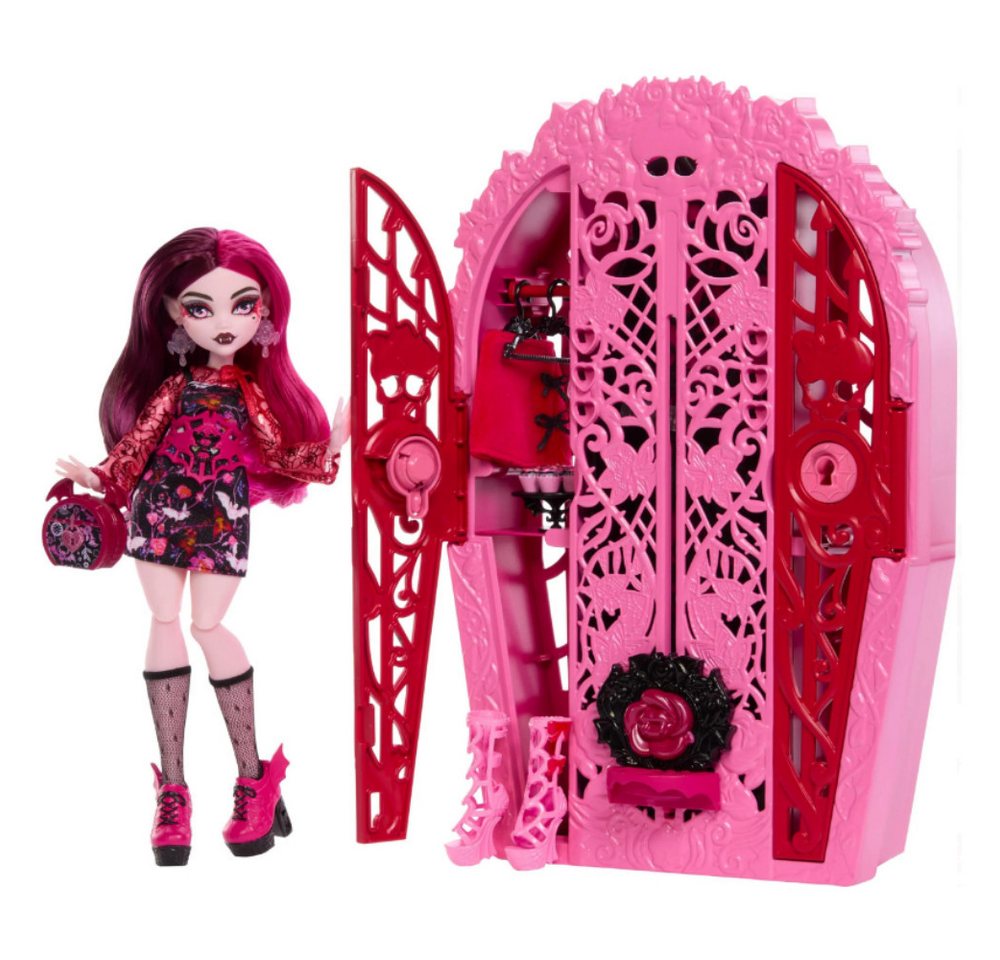 Mattel® Anziehpuppe Monster High Skulltimate Secrets Garden Mysteries Draculaura Doll, inkl. Teeparty-Outfit und 19 Überraschungen