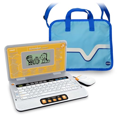 Vtech® Kindercomputer Schulstart Laptop, 160 Lernspiele, 2-sprachig, inkl. Tragetasche, blau