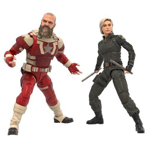 Hasbro Marvel Legends Series Yelena Belova und Red Guardian Action-Figuren, 15 cm groß mit 11 Zubehörteilen und über 20 Bewegungspunkten, im Fensterschachtel-Design