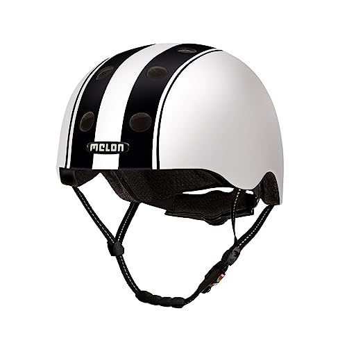 Melon Double Black White XL-XXL, Kinderfahrradhelm mit robustem Schutz und perfektem Tragekomfort