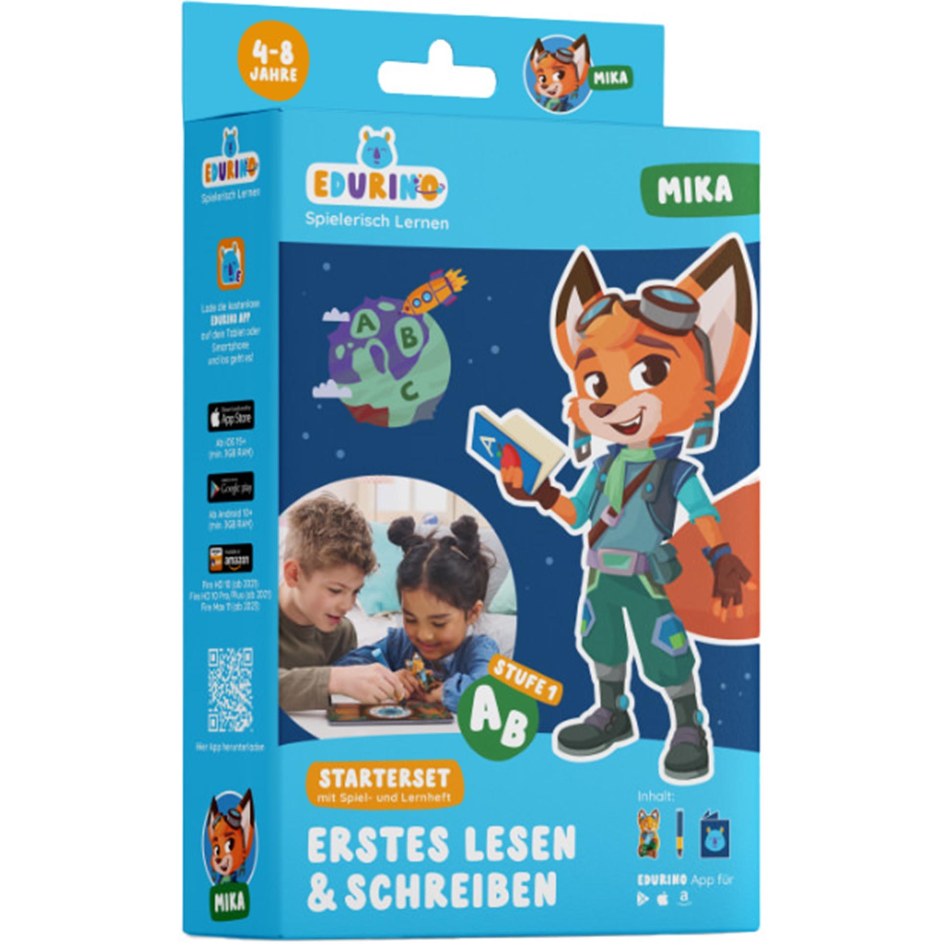 Edurino Starterset Mika, digitales Lernspiel mit haptischer Figur und Eingabestift, Deutsch